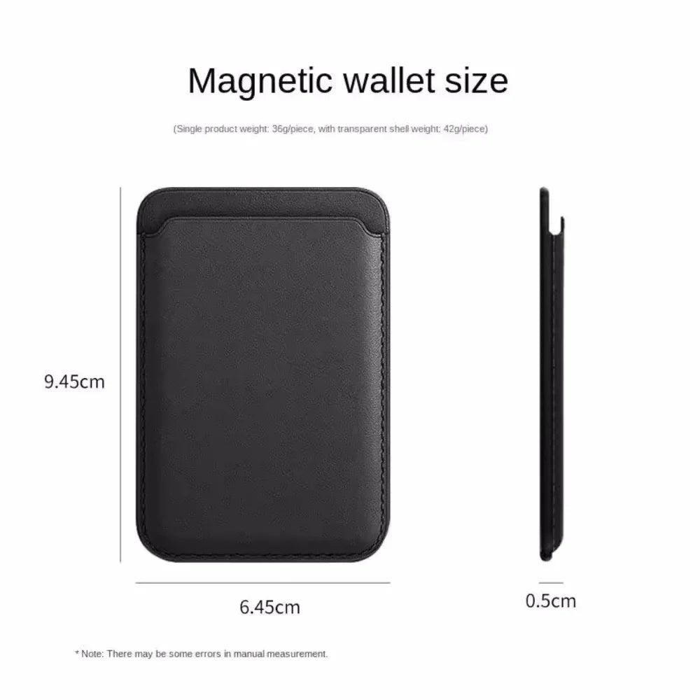 MagSafe Magnetic Leather Wallet Case — iPhone 12 13 14 15 16 Pro Max