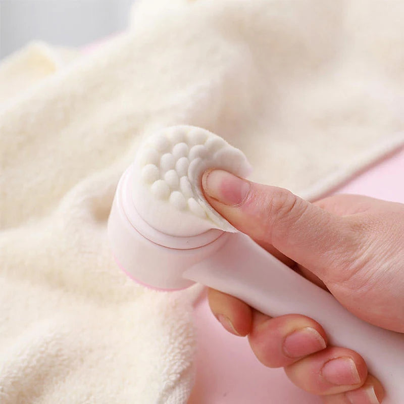 Double-Sided Silicone Facial Cleansing Brush — Soft Bristles Exfoliator