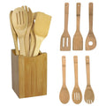 Bamboo Kitchen Utensil Set — 6-Piece Wooden Cooking Spoon & Spatula Collection