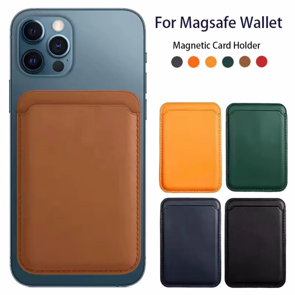 MagSafe Magnetic Leather Wallet Case — iPhone 12 13 14 15 16 Pro Max
