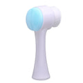 Double-Sided Silicone Facial Cleansing Brush — Soft Bristles Exfoliator