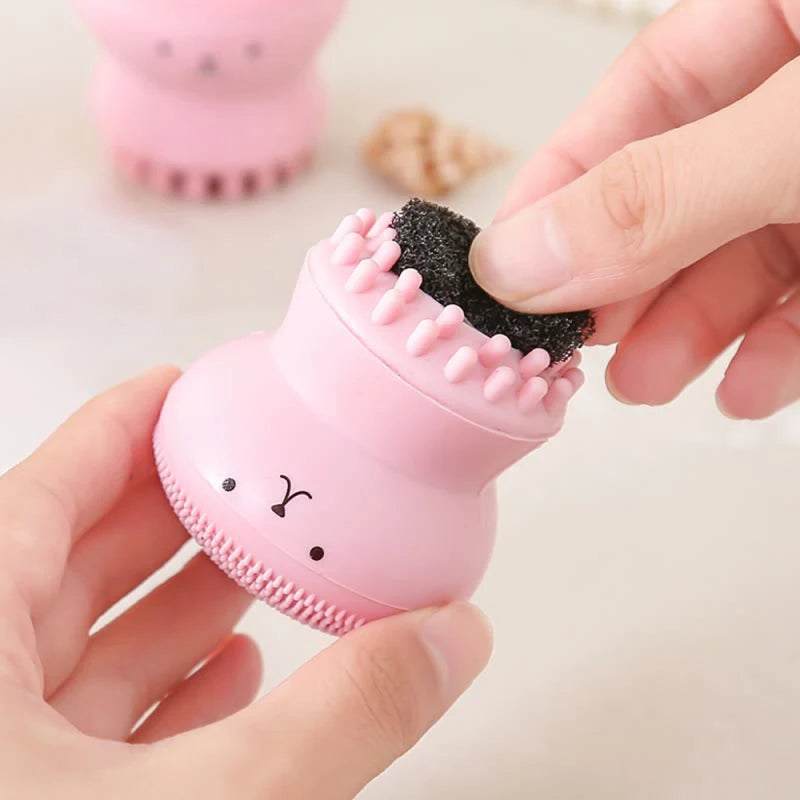 Silicone Face Cleansing Brush — Deep Pore Exfoliator & Skin Scrubber