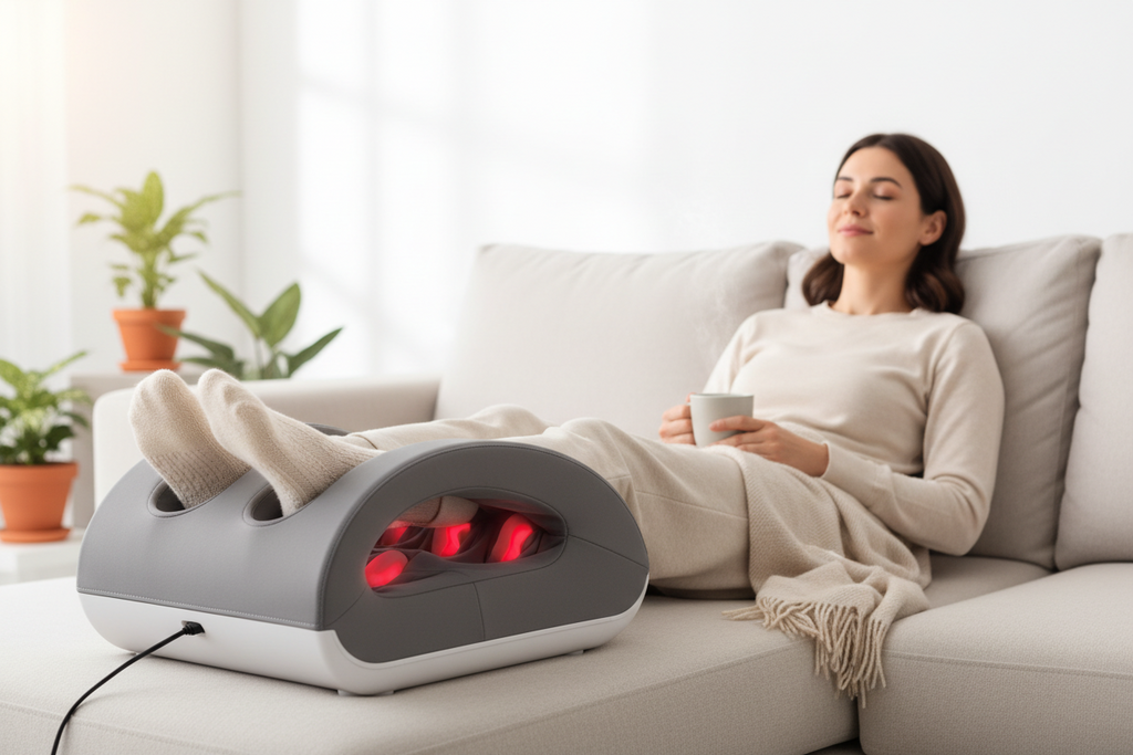Electric Foot Massager — Shiatsu Kneading & Heat Therapy