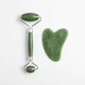 Jade Roller & Gua Sha Set — Natural Stone Face Massage & Sculpting