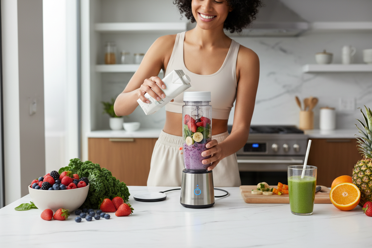 Portable Blender Bottle — USB Rechargeable Personal Smoothie Maker